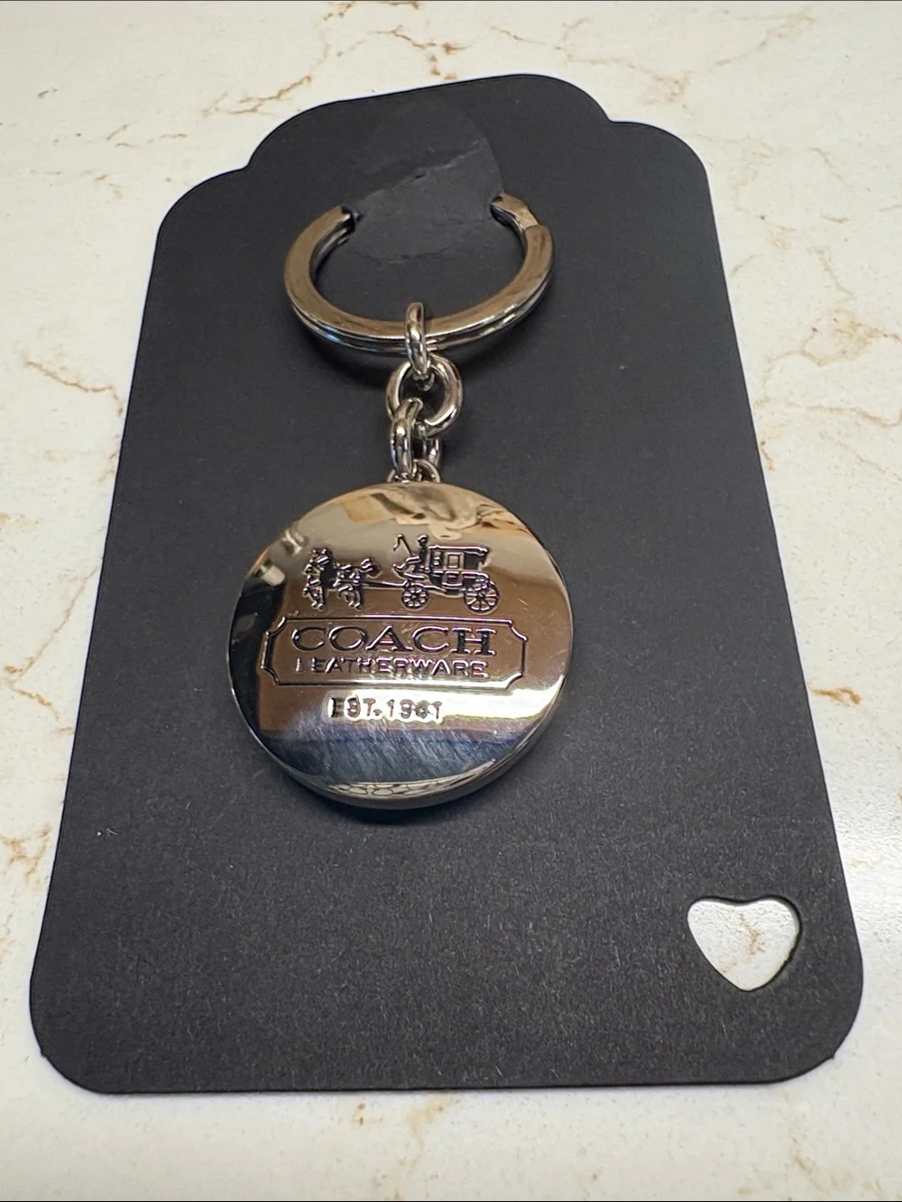 Coach Locket Horse and Carriage Key Ring